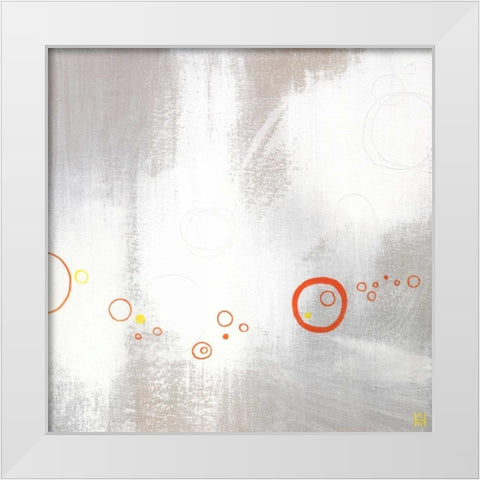 Asteroids I White Modern Wood Framed Art Print by Han, Stephanie
