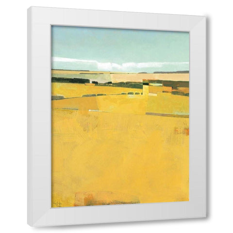 Fence Lines and Fields White Modern Wood Framed Art Print by Hargreaves, Greg