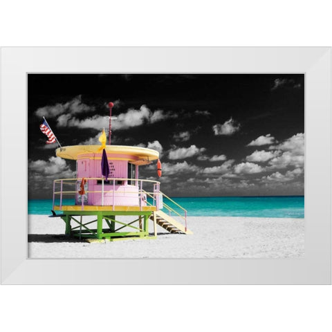 A Day at the Office White Modern Wood Framed Art Print by Henderson, Scott