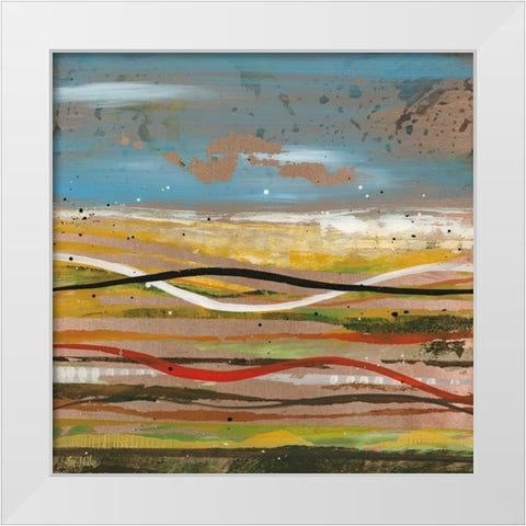 High Plains 2 White Modern Wood Framed Art Print by Hile, Scott