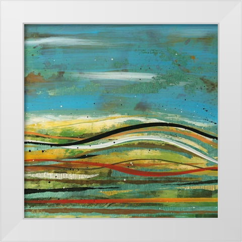 High Plains 4 White Modern Wood Framed Art Print by Hile, Scott