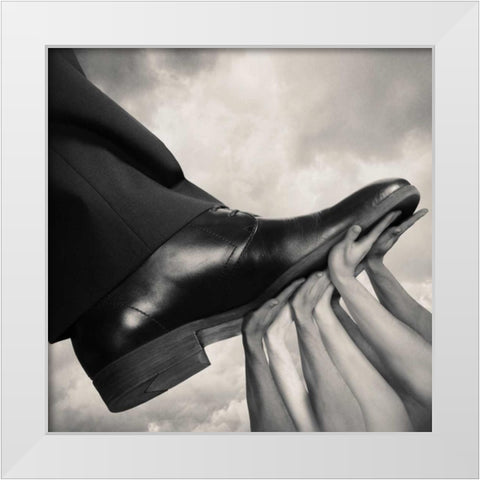 United White Modern Wood Framed Art Print by Ingberg, Tommy