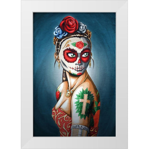 Luna White Modern Wood Framed Art Print by Ivins, Nicholas