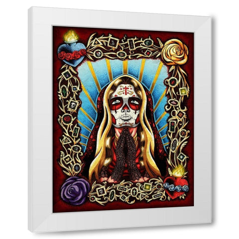 Valentina White Modern Wood Framed Art Print by Ivins, Nicholas