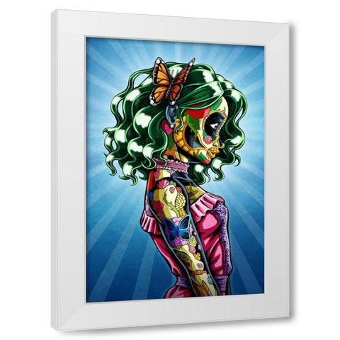 Annabelle White Modern Wood Framed Art Print by Ivins, Nicholas