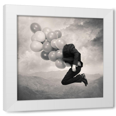 Elsewhere White Modern Wood Framed Art Print by Ingberg, Tommy
