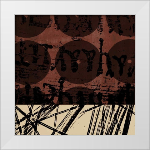 Fibers 1 White Modern Wood Framed Art Print by GraphINC