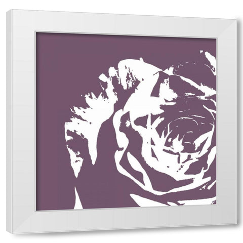 Flower I White Modern Wood Framed Art Print by GraphINC