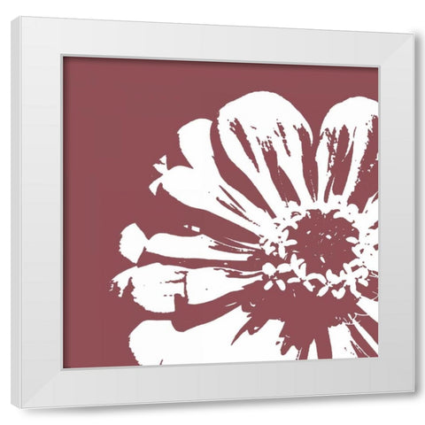 Flower II White Modern Wood Framed Art Print by GraphINC