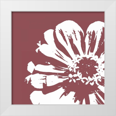 Flower II White Modern Wood Framed Art Print by GraphINC