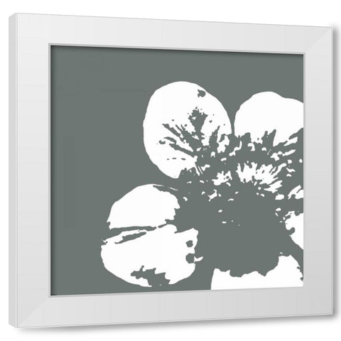 Flower III White Modern Wood Framed Art Print by GraphINC