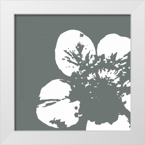 Flower III White Modern Wood Framed Art Print by GraphINC