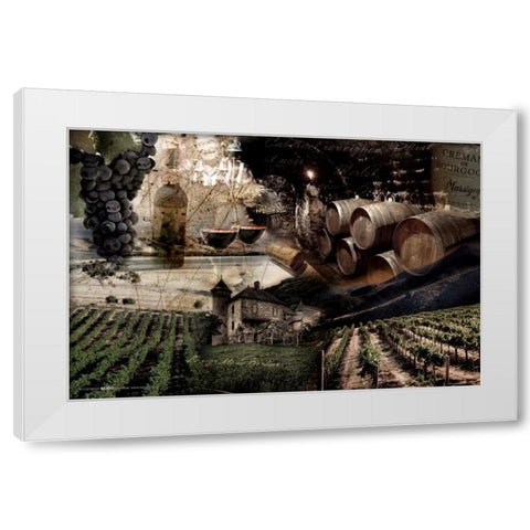 Wine White Modern Wood Framed Art Print by GraphINC