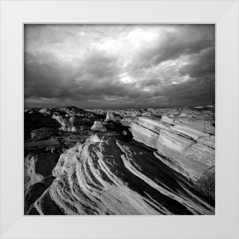 Canyon View White Modern Wood Framed Art Print by PhotoINC Studio
