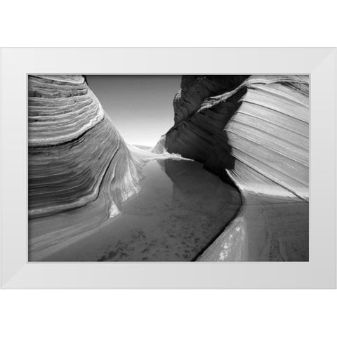 Sandstone Formation White Modern Wood Framed Art Print by PhotoINC Studio