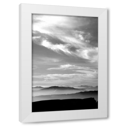 Black and White Sky White Modern Wood Framed Art Print by PhotoINC Studio
