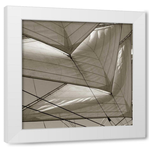Sails White Modern Wood Framed Art Print by PhotoINC Studio