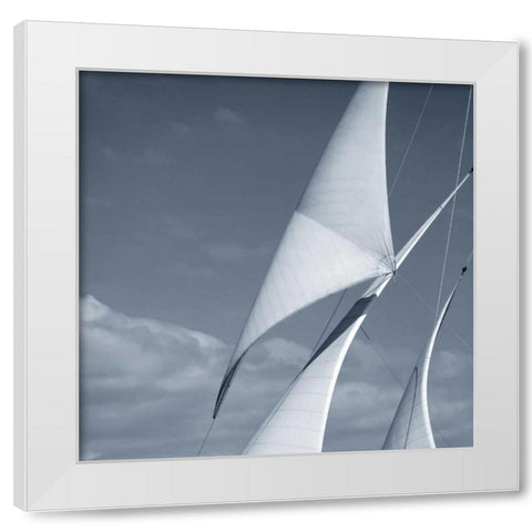 Sails White Modern Wood Framed Art Print by PhotoINC Studio