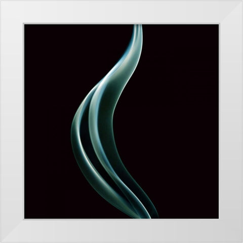 Smoke White Modern Wood Framed Art Print by PhotoINC Studio