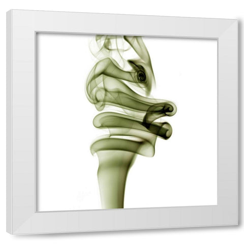 Smoke White Modern Wood Framed Art Print by PhotoINC Studio