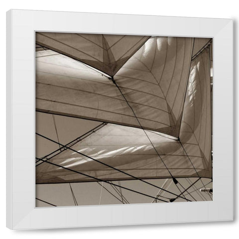 Sails White Modern Wood Framed Art Print by PhotoINC Studio