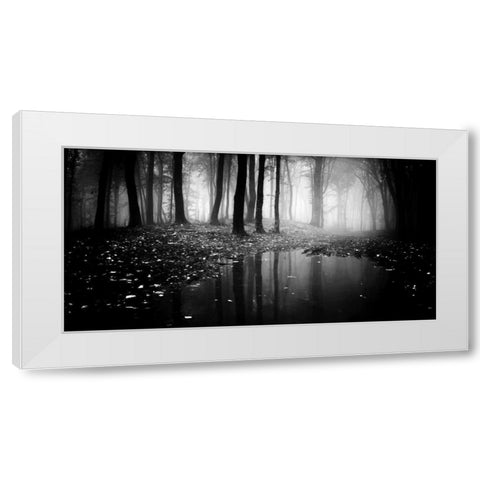 Woods White Modern Wood Framed Art Print by PhotoINC Studio