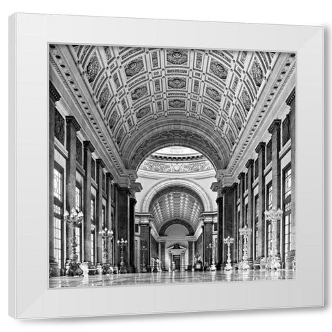 Church White Modern Wood Framed Art Print by PhotoINC Studio