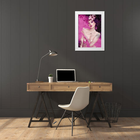 Iaâ‚¬â„¢m Pink White Modern Wood Framed Art Print by GraphINC