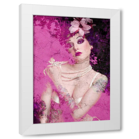 Iaâ‚¬â„¢m Pink White Modern Wood Framed Art Print by GraphINC