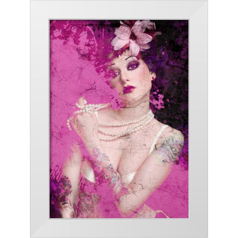 Iaâ‚¬â„¢m Pink White Modern Wood Framed Art Print by GraphINC