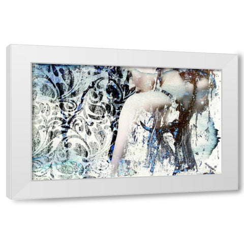 Mystery Girl White Modern Wood Framed Art Print by GraphINC