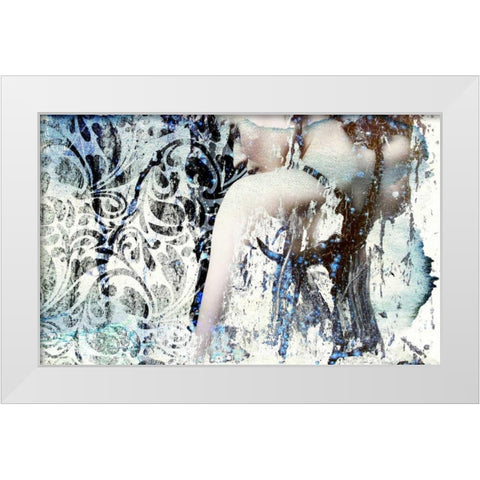 Mystery Girl White Modern Wood Framed Art Print by GraphINC
