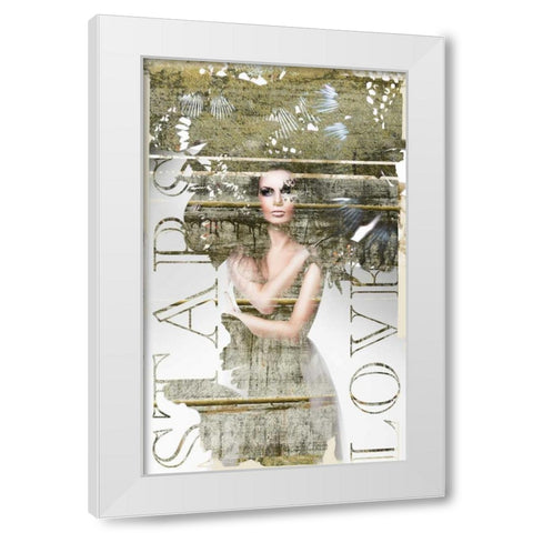 Star Lovers White Modern Wood Framed Art Print by GraphINC