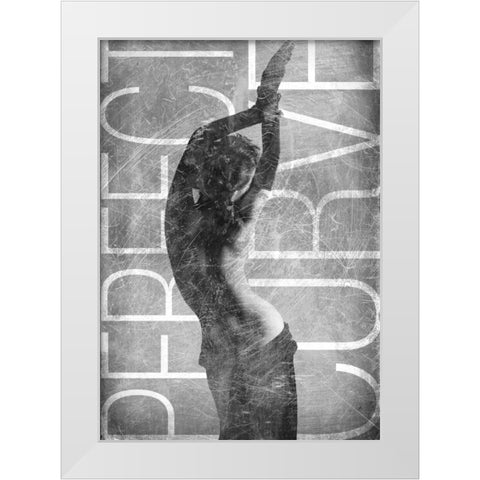 Perfect Curve White Modern Wood Framed Art Print by GraphINC