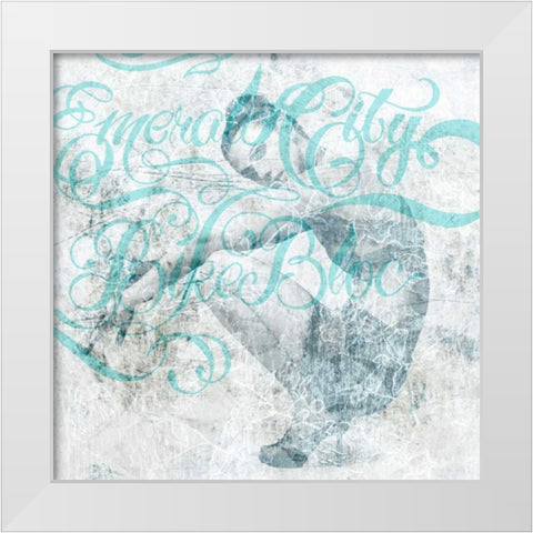 Whataâ‚¬â„¢s Up White Modern Wood Framed Art Print by GraphINC