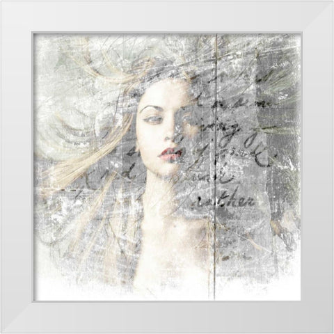 Blown Away White Modern Wood Framed Art Print by GraphINC