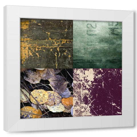 Tiles Decor Green Notes White Modern Wood Framed Art Print by GraphINC