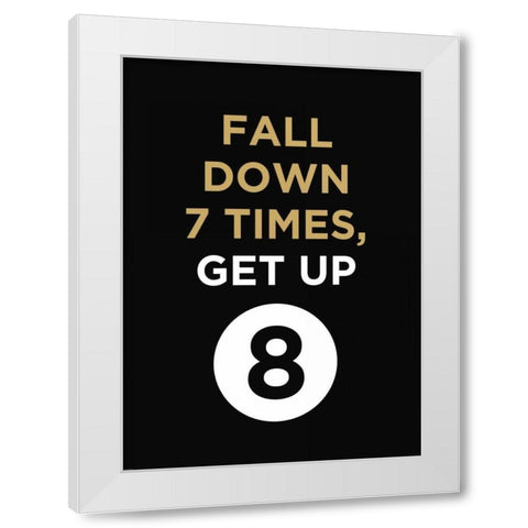 Fall Down White Modern Wood Framed Art Print by GraphINC