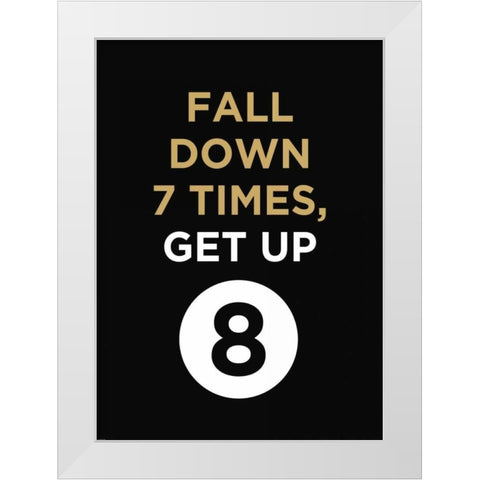 Fall Down White Modern Wood Framed Art Print by GraphINC