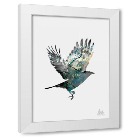 Bird White Modern Wood Framed Art Print by Clean Nature
