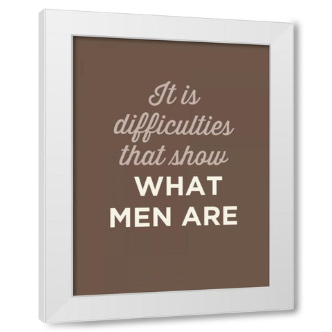 What Men Are White Modern Wood Framed Art Print by GraphINC