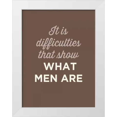 What Men Are White Modern Wood Framed Art Print by GraphINC
