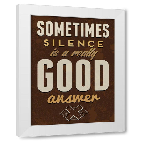 Sometimes White Modern Wood Framed Art Print by GraphINC