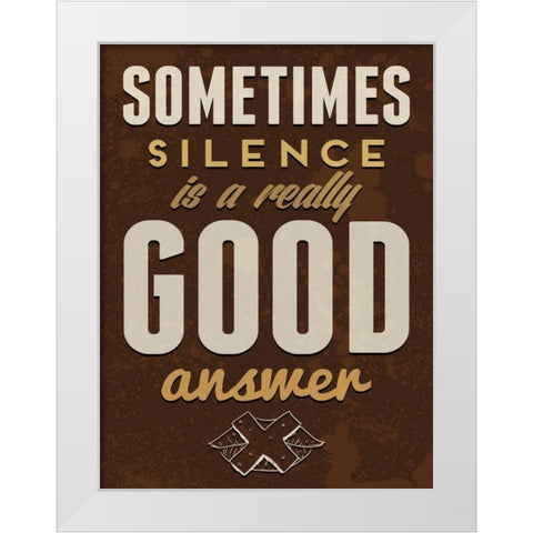 Sometimes White Modern Wood Framed Art Print by GraphINC