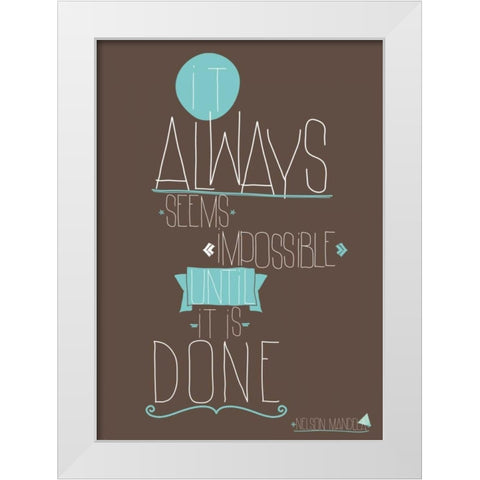 It Always Seems White Modern Wood Framed Art Print by GraphINC