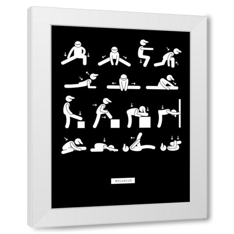 Workout White Modern Wood Framed Art Print by GraphINC