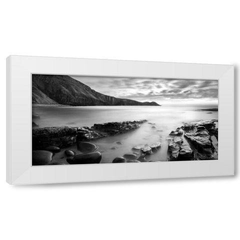 Rocks White Modern Wood Framed Art Print by PhotoINC Studio
