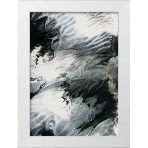 Dark Clouds White Modern Wood Framed Art Print by Incado