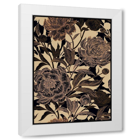 Golden Rose II White Modern Wood Framed Art Print by Incado