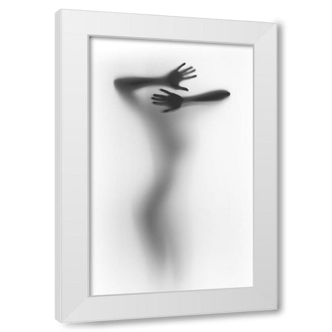 It Hurts White Modern Wood Framed Art Print by Incado